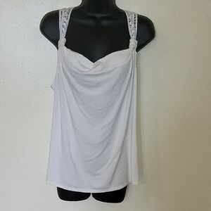 Elegant White Lace Strap Women's Top